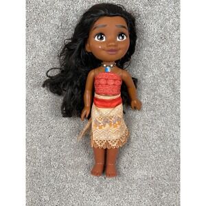 Disney Moana Toddler Doll 13 inch Long Black Hair Heart of Te Fiti Necklace